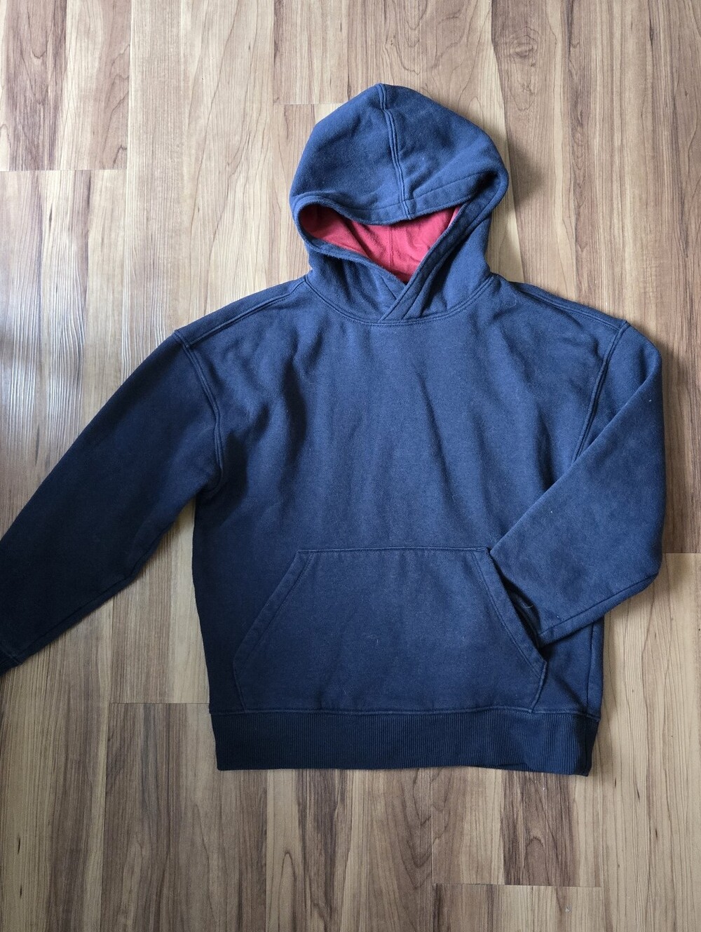 Kids 10/12 Large Navy Pullover Hoodie Sweatshirt VGUC Free Assembly